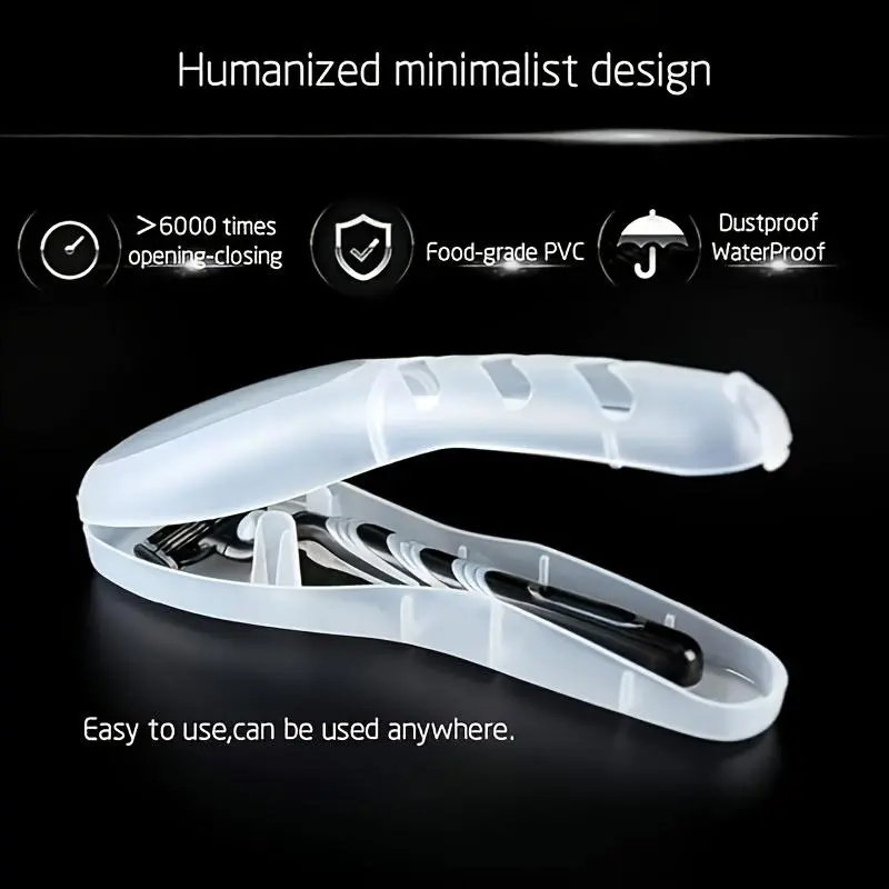 Travel Portable Razor Storage Case, Razor Box for Storage and Cleaning, Transparent Waterproof and Dustproof Storage Case