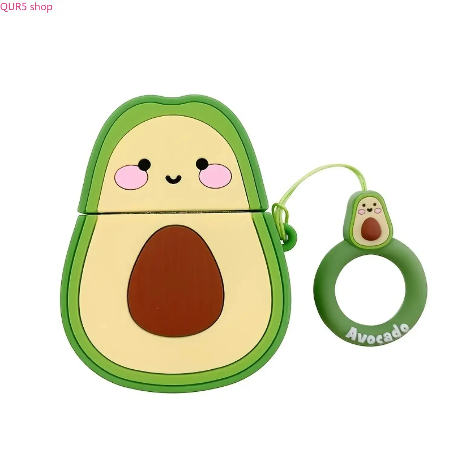 2026 New Creative Green Avocado AirPods Case, Cute 3D Fruit-Shaped Shockproof Anti-Scratch Protective Cover Compatible With AirPods 2/3/4 & AirPods Pro 3, Portable Trendy Earphone Shell For Daily Carry & Holiday Gift Giving