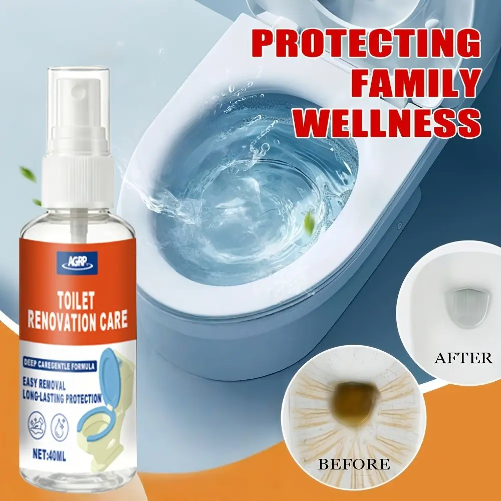Toilet Surface Cleaning Spray, Bathroom Cleaner, Fast-Acting Blend, Pleasant Fragrance That Lingers, Works On Tough Toilet Marks, Helps Neutralize Unpleasant Smells, Handy For Daily Bathroom Upkeep