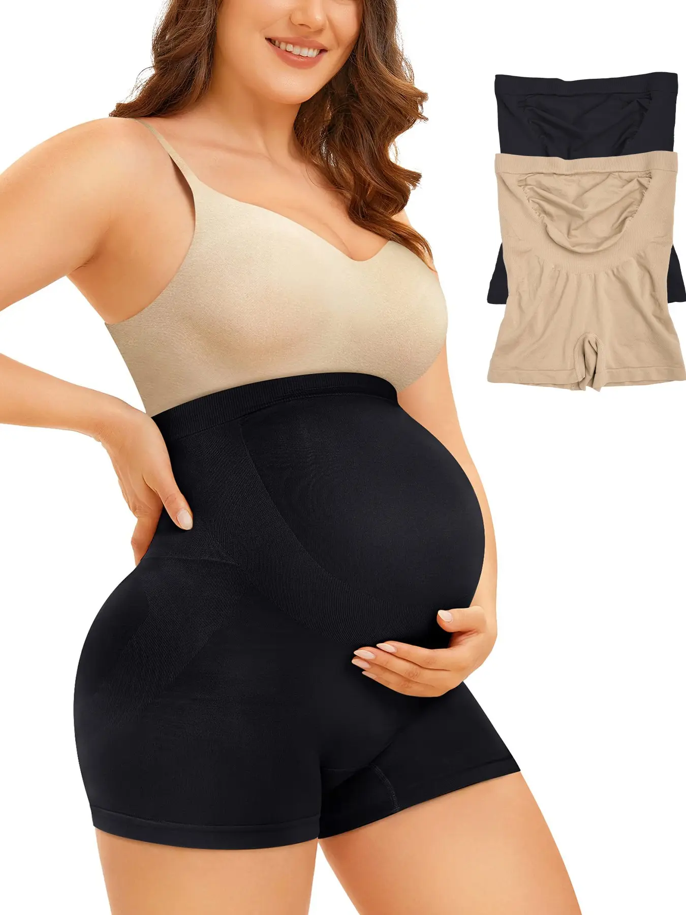 Women's Seamless High Elastic Breathable Maternity Pants Medium Support Briefs, Maternity Panties, Comfortable Pregnancy Underwear for Daily Wear