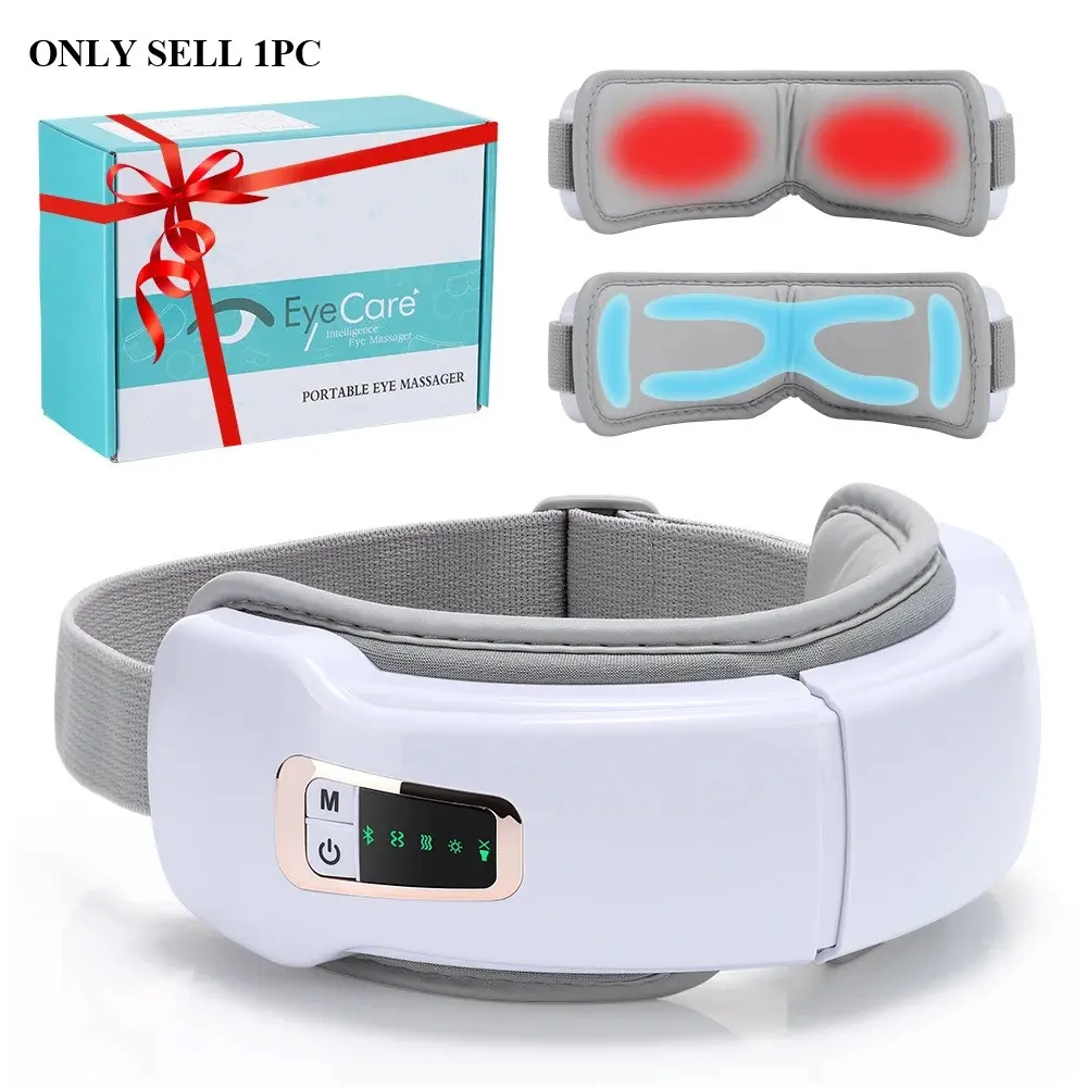 Foldable Eye Massager Vibration Eye Care Massage Instrument Airbag Hot Compress Wireless Music Eyemask