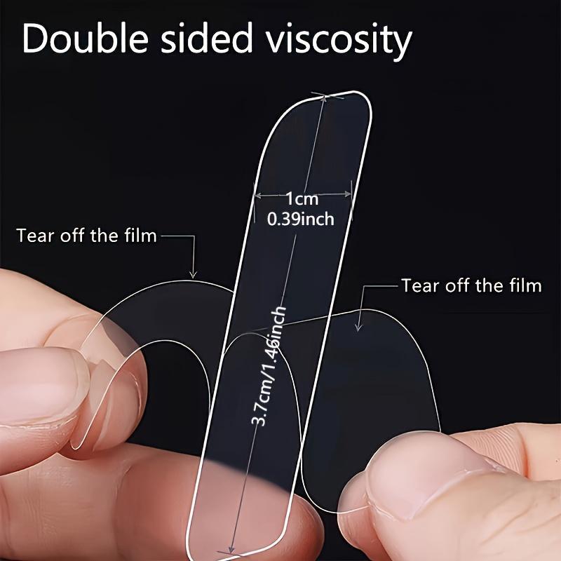 Double Sided Adhesive Tape, Durable Long Lasting Adhesive Double Sided Super Strong Adhesion, Waterproof Removable Clear Invisible Adhesive Mounting Tape for Walls, Arts and Crafts, Multifunctional Adhesive Tape for Home & Office