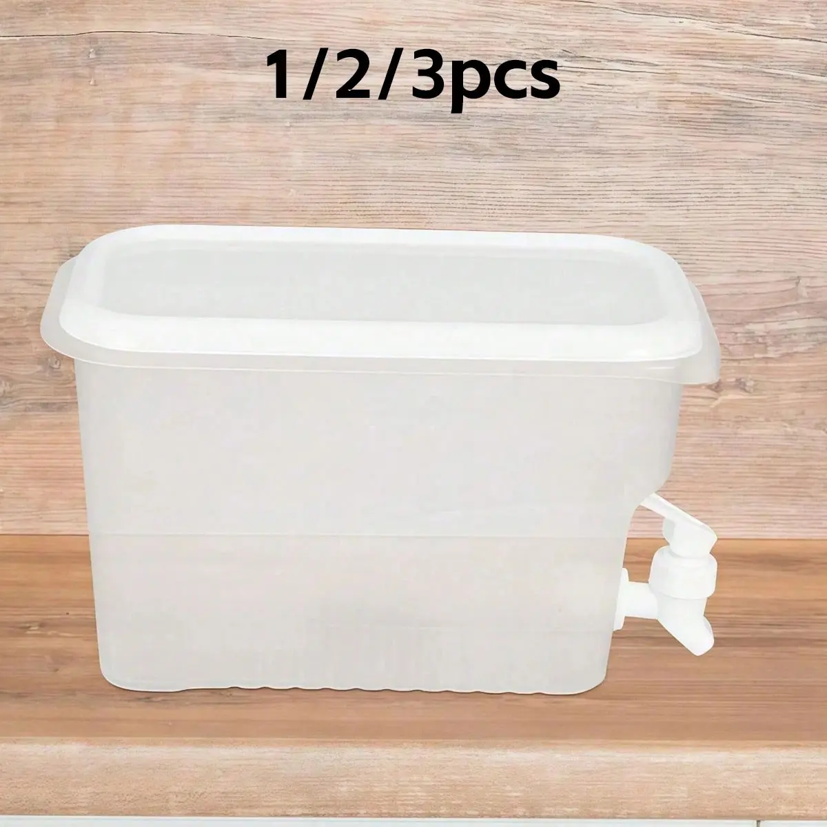 3.5L Plastic Beverage Dispenser with Faucet, Wide Mouth Narrow Body Container, Ideal for Fruit Tea, Lemonade, Refrigerator and Party Use, Drinkware