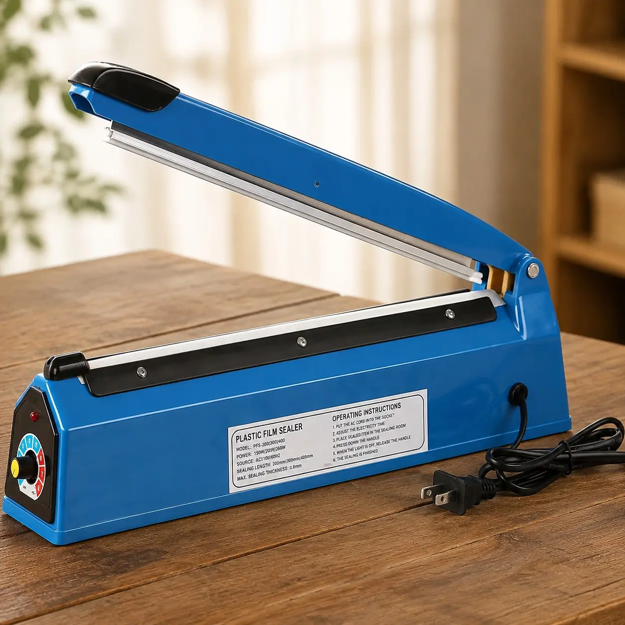 12 Inch Manual Impulse Heat Sealer for Plastic PE PP Bags with Extra Replace Element Grip