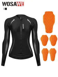WOSAWE Women's Motorcycle Riding Airflow Suit, Four-Season Shaping Soft Jacket, Slim Fit Knight Costume, Comfortable and Stylish Light & Elastic Mesh splicing on arms and armpits, mesh lining in pad areas, breathable and quick-dry