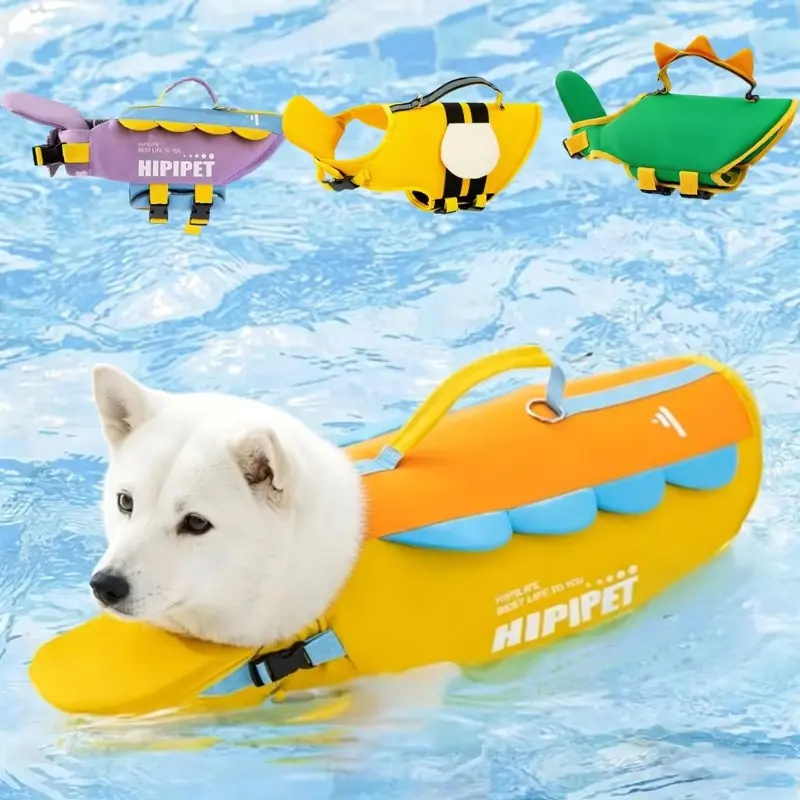Dog Life Jacket Portable Summer Outdoor Strong Buoyancy Dog Swimsuit Breathable Dog Coats and Jackets Quick Drying Pet Products