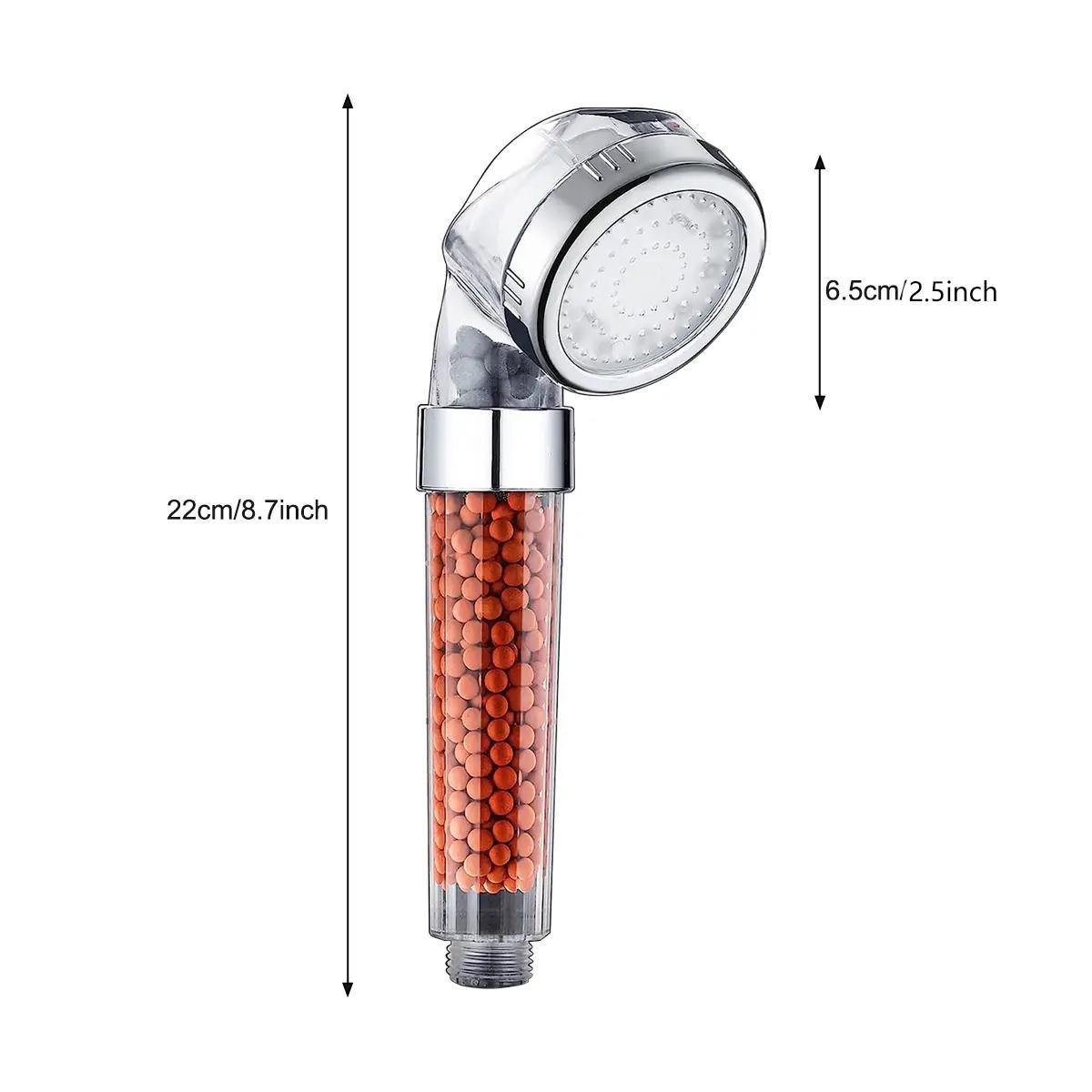 LED Shower Head Set, 1 Set High-pressure Filter Handheld Shower Head with Hose and Bracket, Bathroom Set, Waterfall, Rain Shower Head