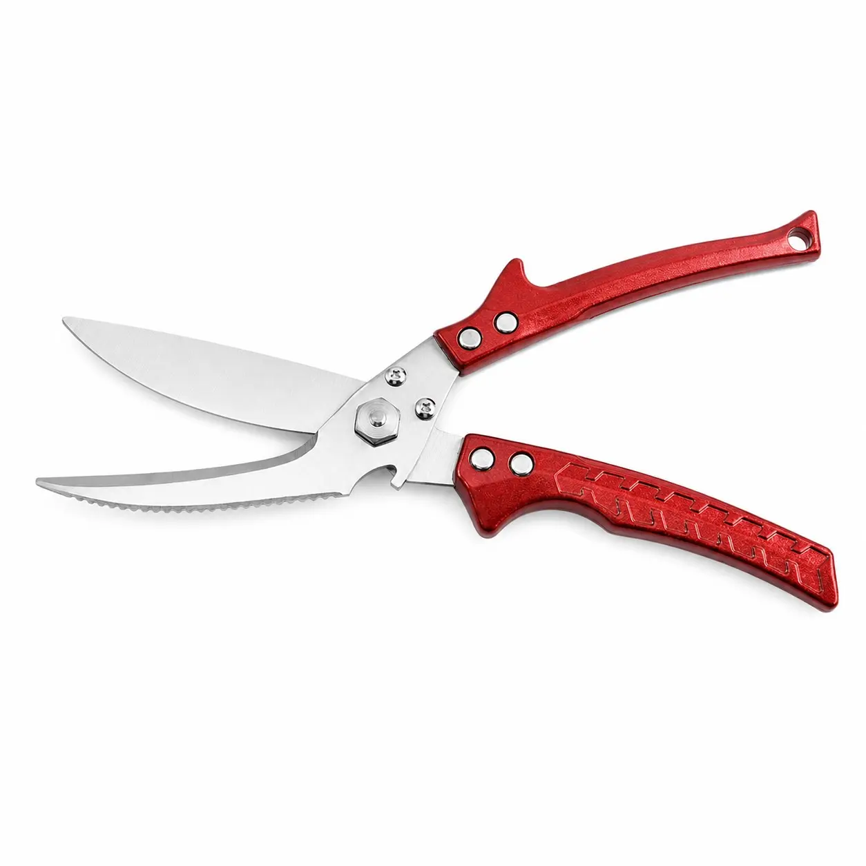 Multi-Functional Kitchen Shears, Metal Handle Poultry Cutter, Ideal for Chicken Cutting and Vegetable Prep, 24.5 Cm Long