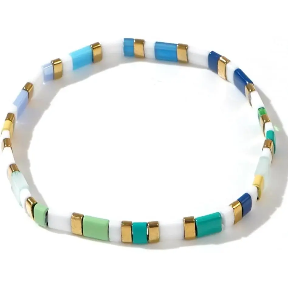 Candy Colorful Tila Flat Beads Bracelets for Women Trendy  Friendship  Stackable Christmas  Gifts
