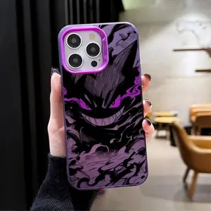 Prank Gengar P- Plating Phone Case for iPhone 17 16 15 14 13 12 11 Pro Max Plus 17 Air 16E X XR XS Max Shockproof Cover