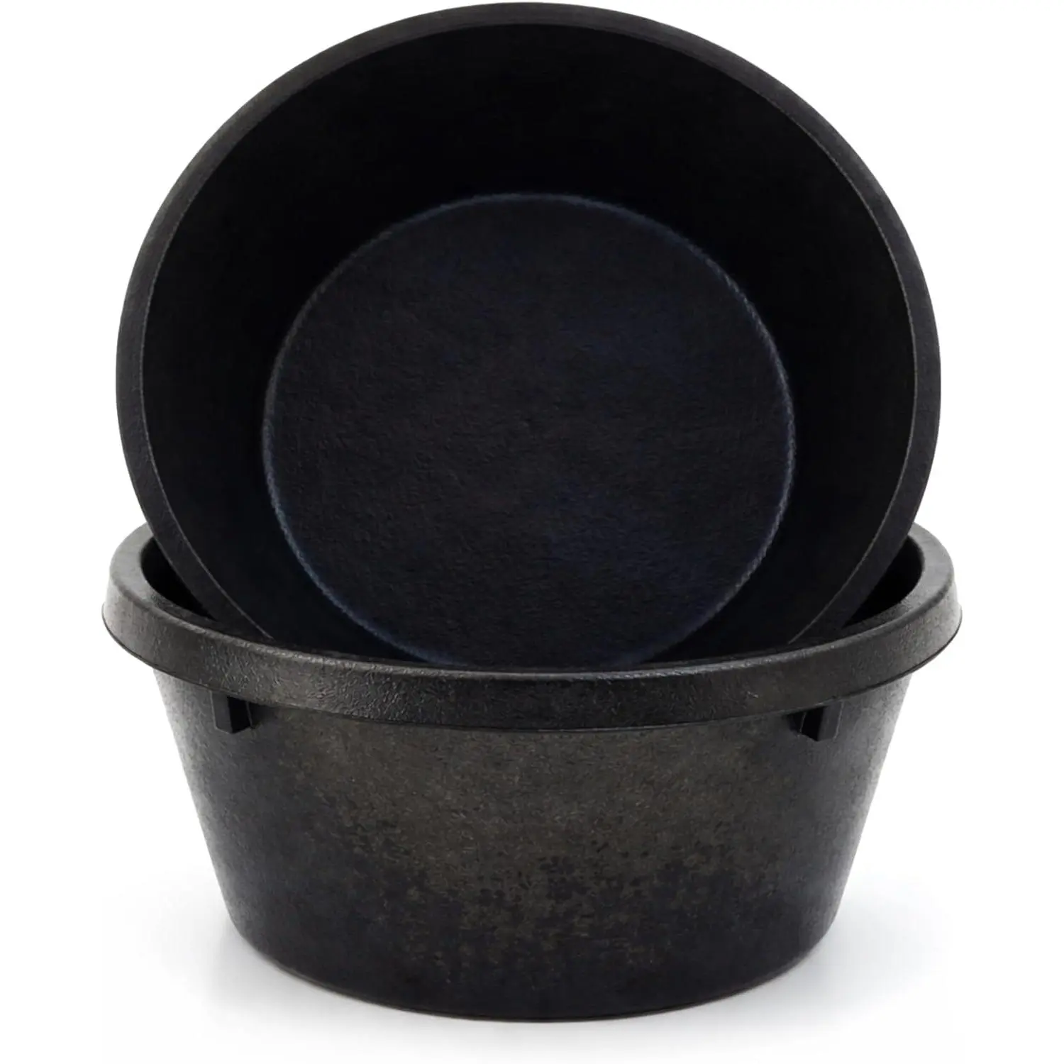 2 count Rubber Feed Pan Utility Horse Feed Bucket Rubber Bowl Chicken Dust Bath Container Horse Feeder for Goats Livestock  Feeding Cats Dogs Pigs (1.06 Quart/ 0.26 Gallon)