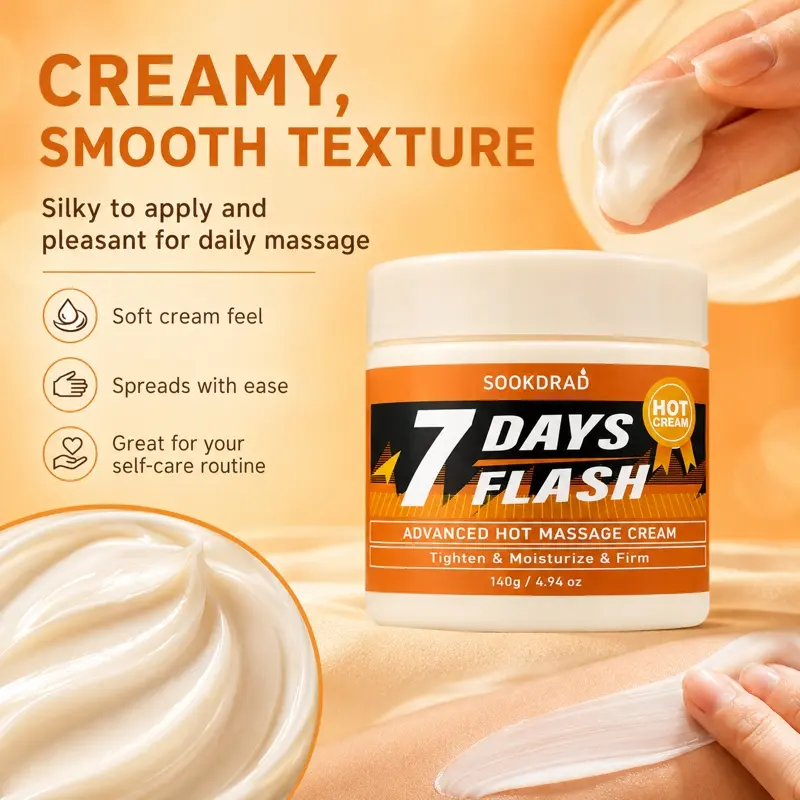 Advanced Hot Massage Cream, Hot Cream, Tighten, Moisturize, Firm, 4.94oz, 140g