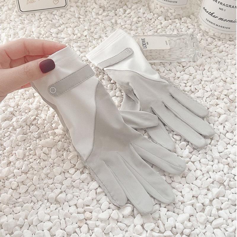 New sunscreen gloves medium and long women's outdoor driving UV protection summer sunshade touch screen thin loose