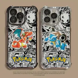 Cute s Charizard Blastoise Plating Phone Case for iPhone 17,16,15,14,13,12,11,Pro,Max,Plus Phone Cover Anti Fall Airbag