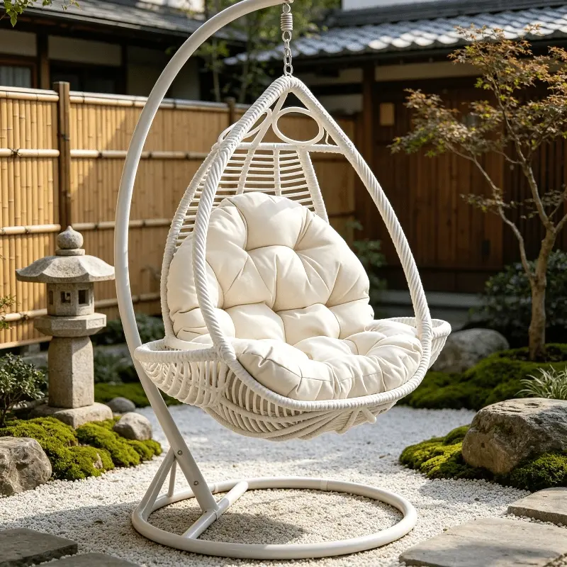 Egg Chair Cushion, Thick Soft Backrest Design, Single Person Hanging Swing Sofa Pad, Durable Fabric, Includes Only Seat Pad
