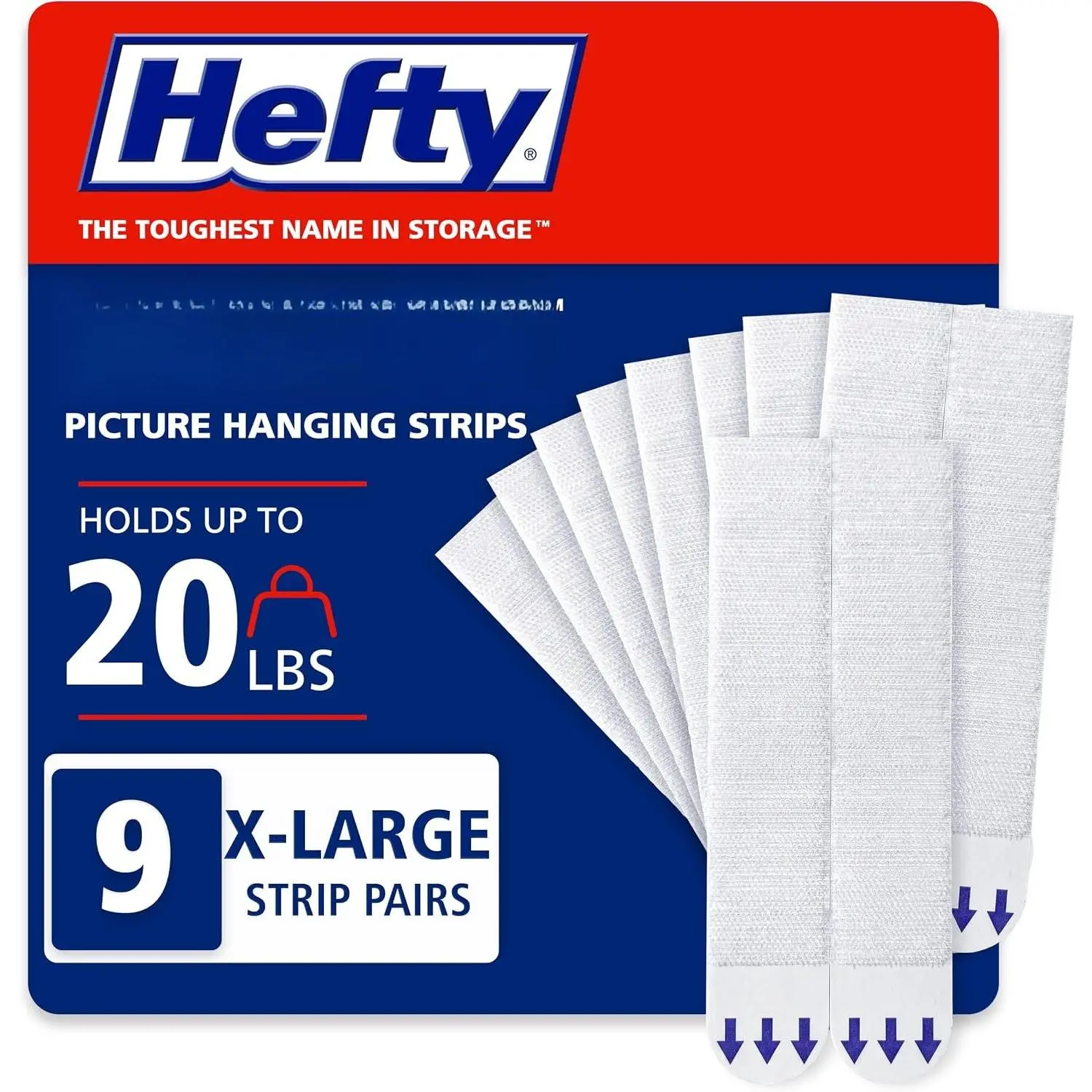 Picture  Kit - 9 XL Pairs, Holds Up to 20 Lbs | Picture Hangers & Kit for  Decor - Picture  Hardware for  Adhesion  Frames, No Nails