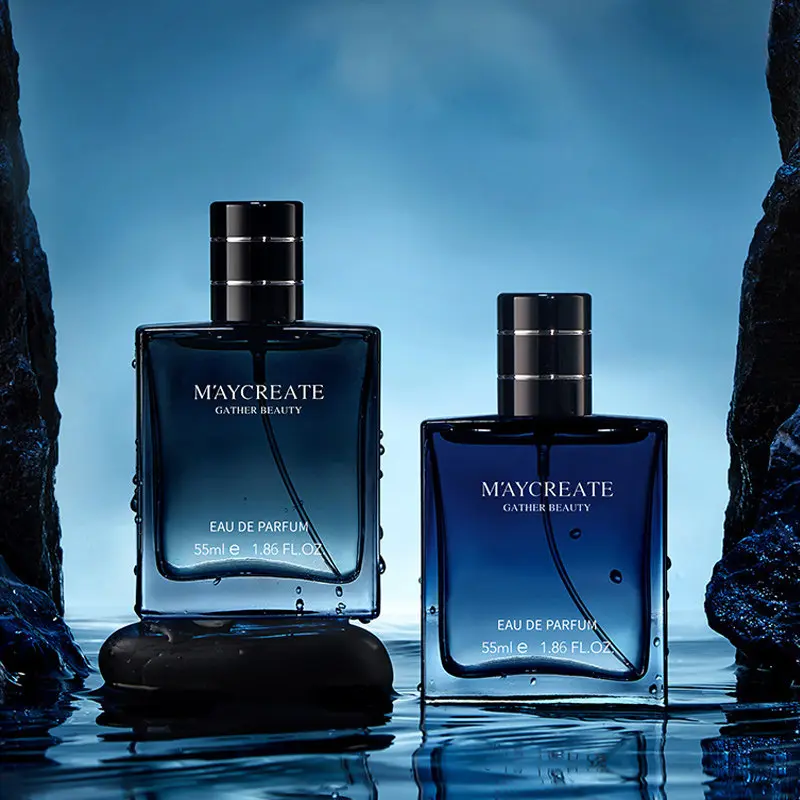 Maycreate 55ml Spray Long-lasting Light Perfume, Men's Perfume,Light Fragrance-- High Quality Citrus Floral Woody Men's Cologne, Azure Sea Salt Freshness, Knight Woodsy Deep Scent, Long-Lasting Marine Fragrance, Cedarwood Notes, Single Item Luxurious Gift
