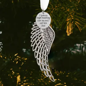 Memorial Christmas Ornament Angel , Sympathy Gifts for Loss of Dad in Memory of Loved  in Heaven  Remembrance Christmas Tree Decoration