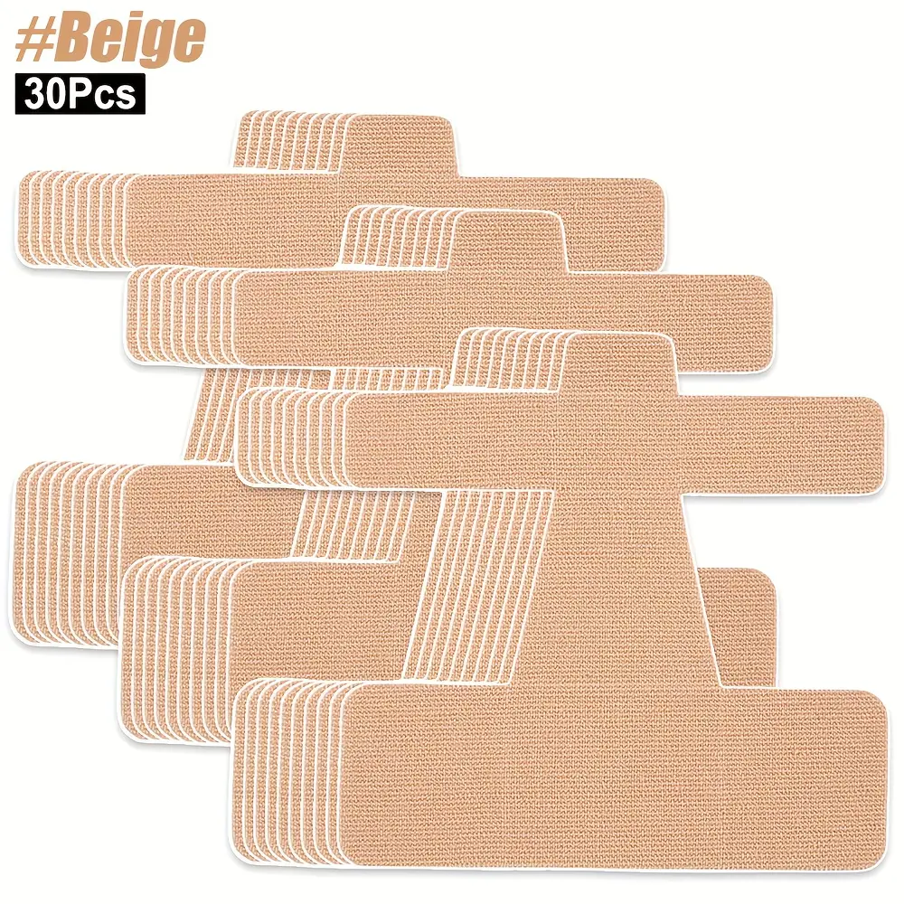 20-Pack Pre-Cut Supportive Athletic Tape Strips for Big Toe - Breathable, Hypoallergenic, Latex-Free Pre Cut Tapes, Toe Alignment Strips Manicure Tool for Nail Care Pedicure