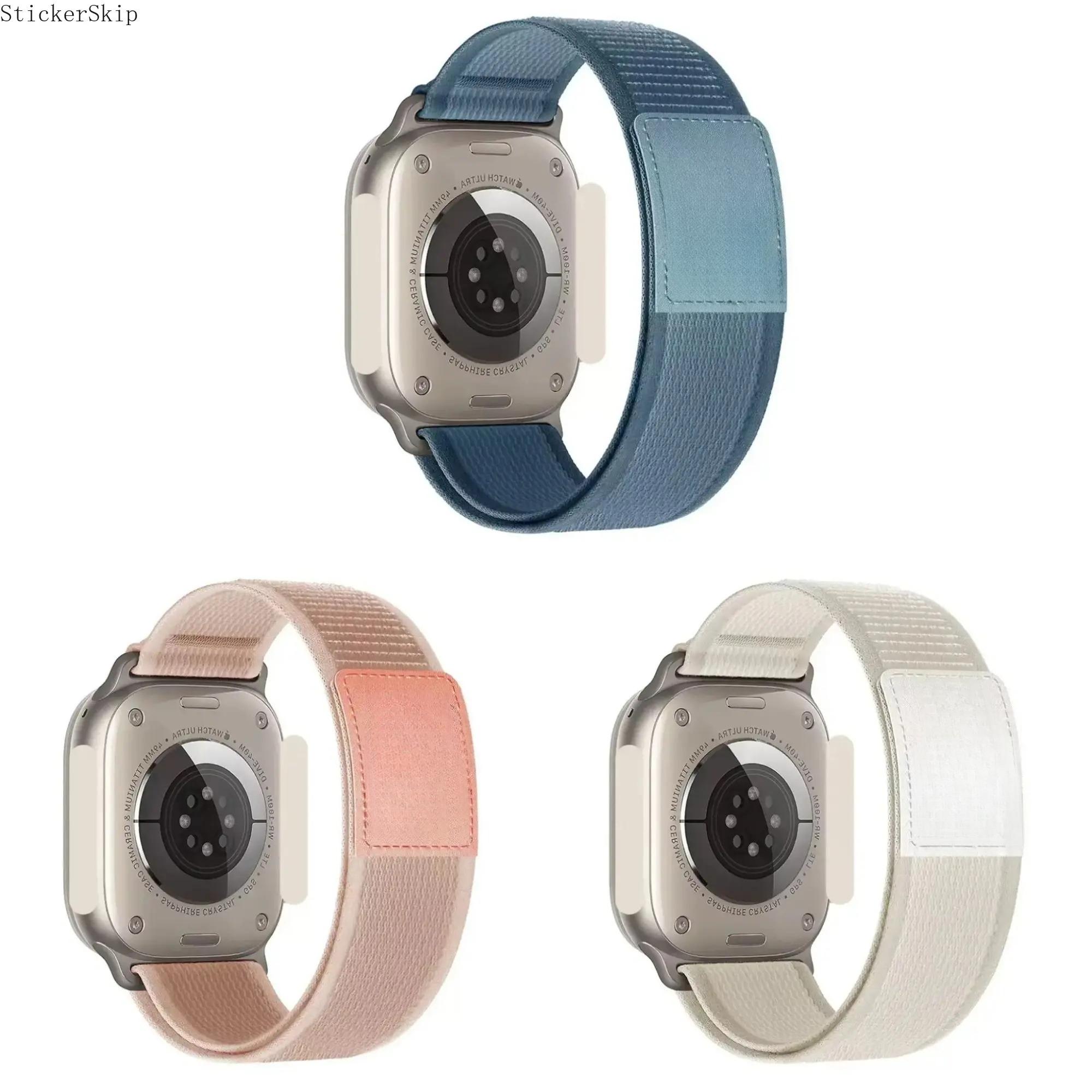 2026 NEN Fearless Trail Loop Watch Band for Apple Watch 49mm 46mm 45mm 44mm Nylon with Leather Buckle Comfortable & Durable