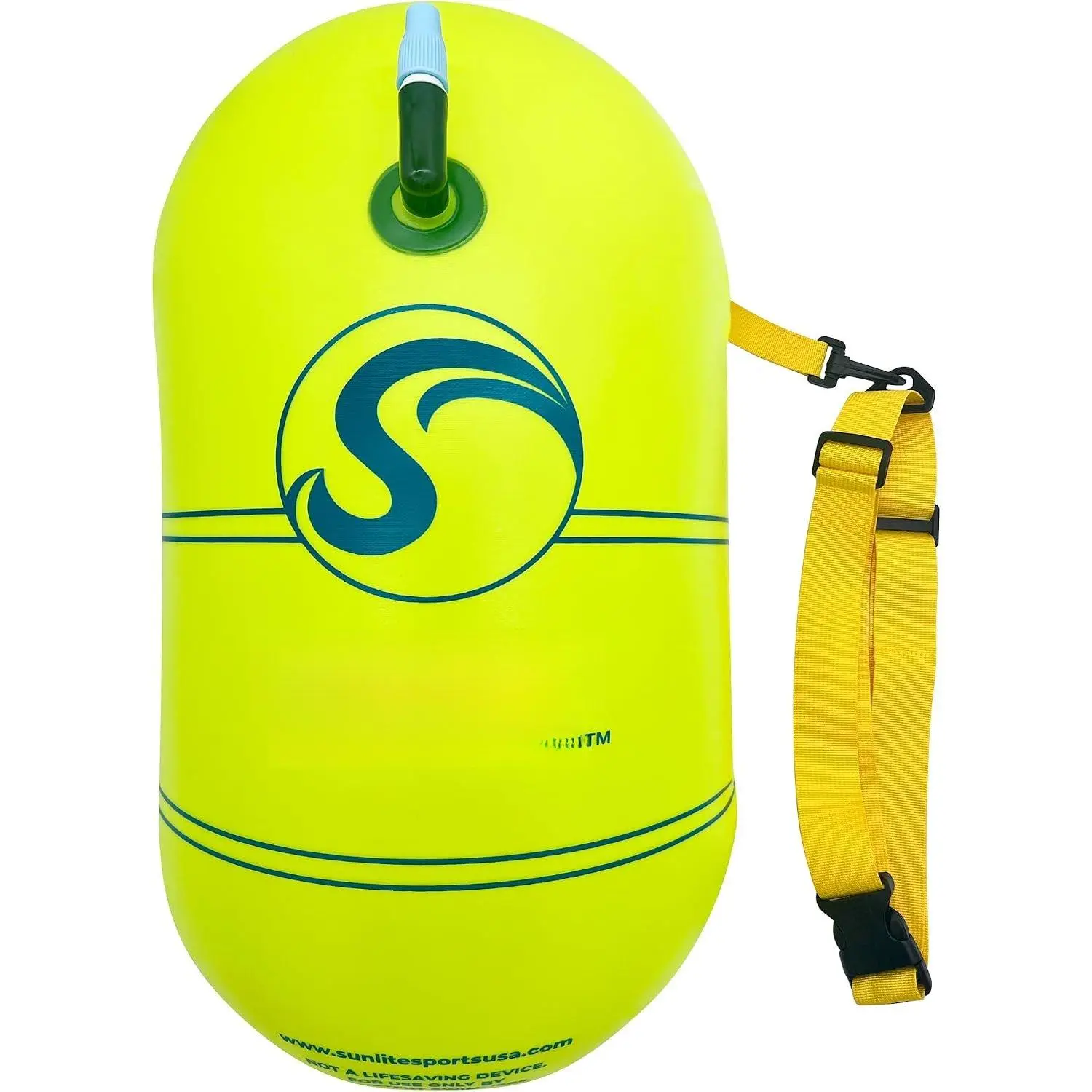 Swim Buoy , Highly Visible  Safety Marine Float  for Open Water Swimming, for Swimmers, Triatheletes, Kayakers, Snorkelers, Throwable Flotation Device for Adults