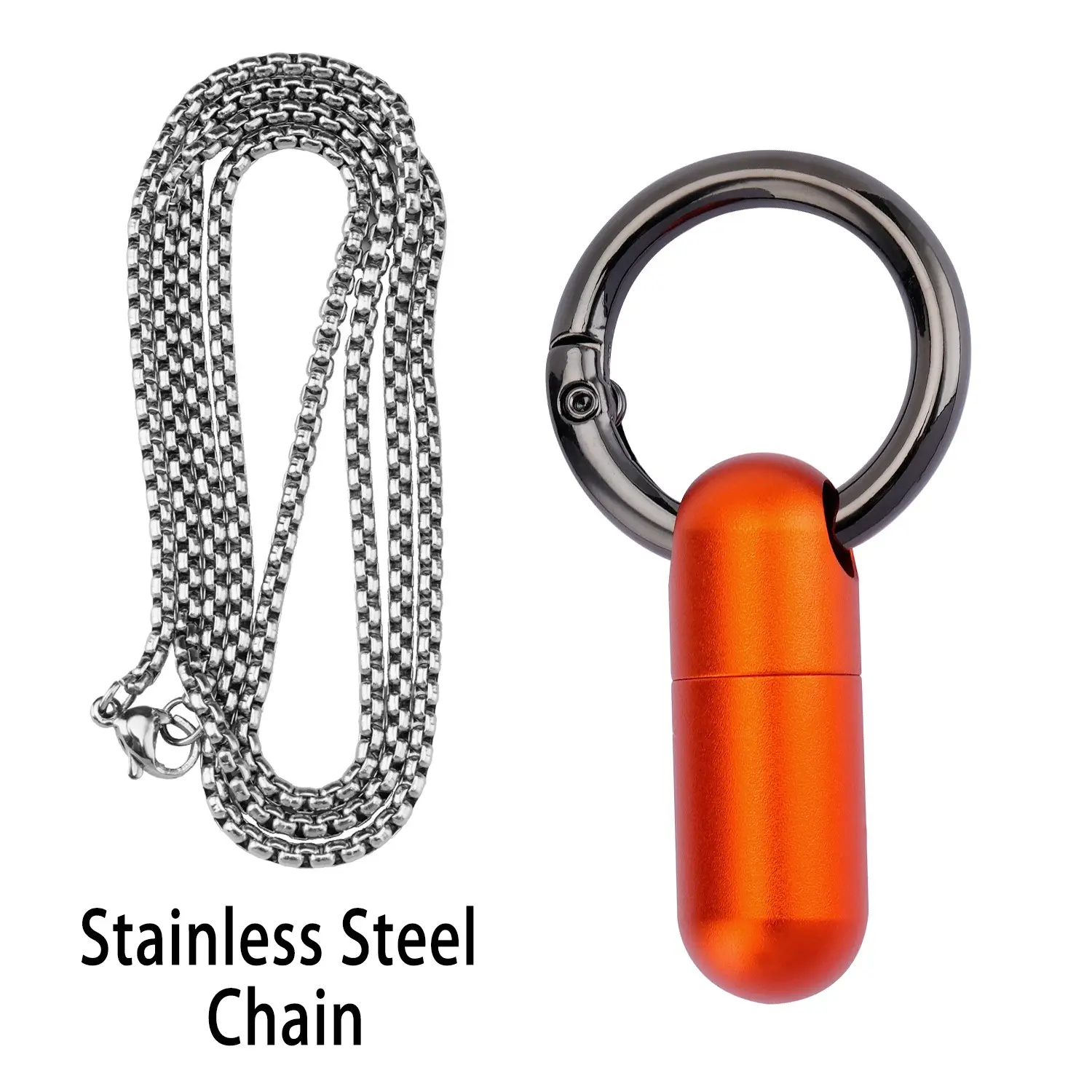 Multifunctional Aluminum Alloy Keychain, Portable Key Organizer, Waterproof Container for Vitamins & Drugs, Travel Essential