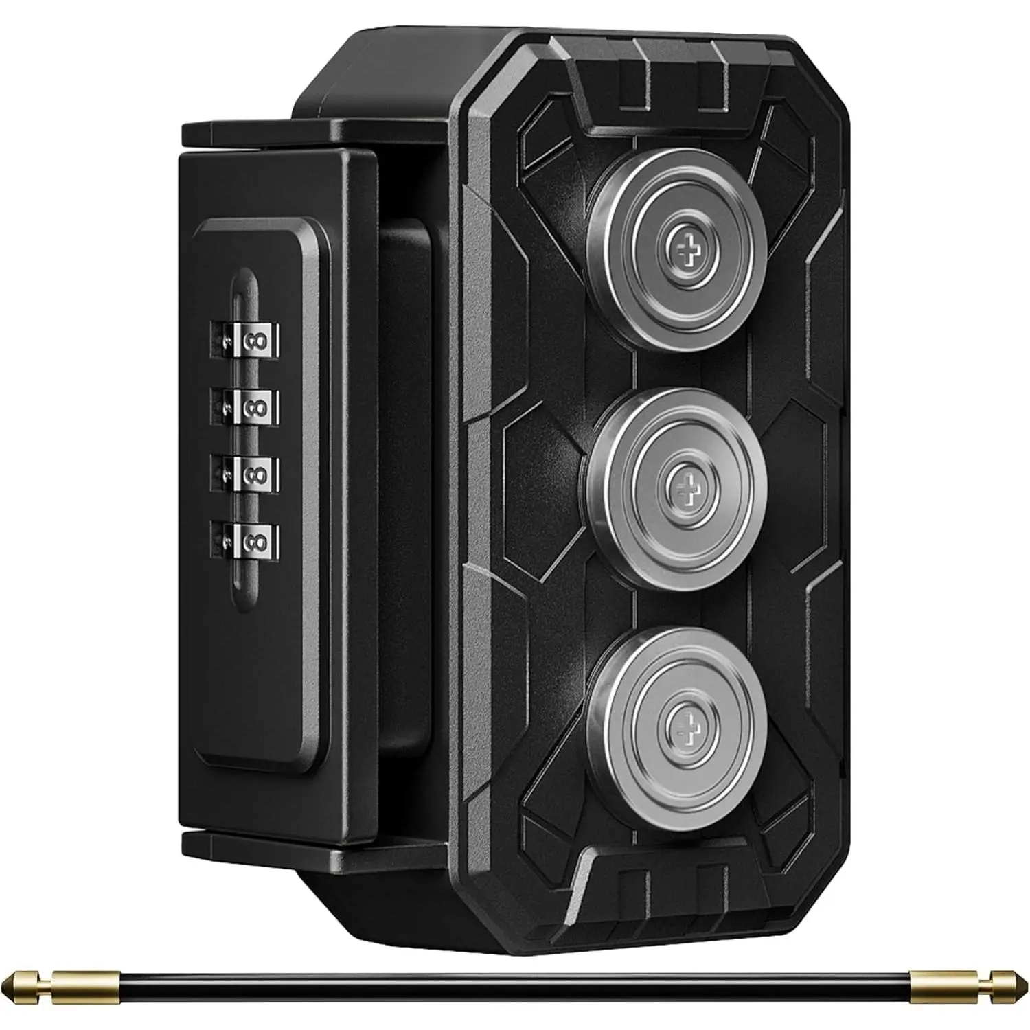 Women's Accessory Magnetic Combination Lock Box with 3xN52 Strong Key Holder - Classic Design, Regular Size for Under-Car & Indoor Storage