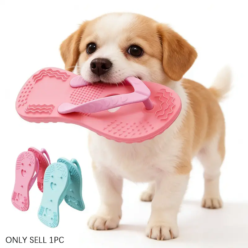 Dog Teething Toy, Slipper Shape, Blue Options, Soft Safe Material, Stimulates Teeth Growth, Relieves Boredom, Suitable for All Breeds