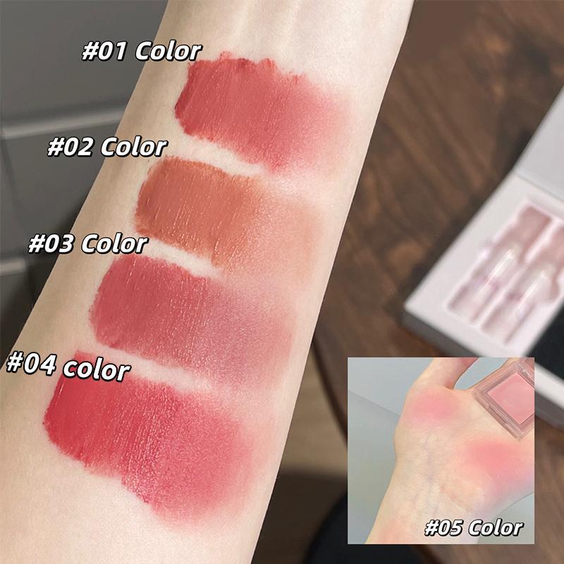 Lip Makeup Set, 6 Counts/set Long Lasting Matte Lipstick & Lip Gloss & Necklace, Birthday Gift for Women & Girls, Cosmetic