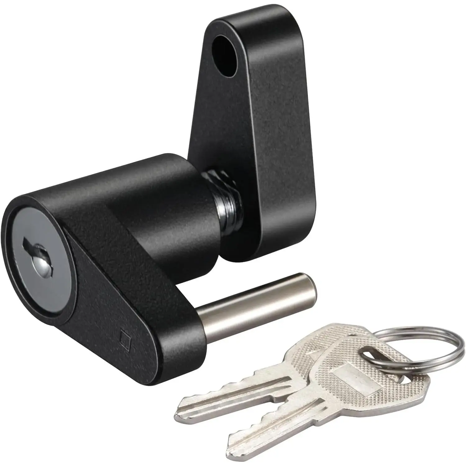 Black Trailer Hitch Coupler Lock, 1/4 Inch Diameter, 3/4 Inch SpanGift