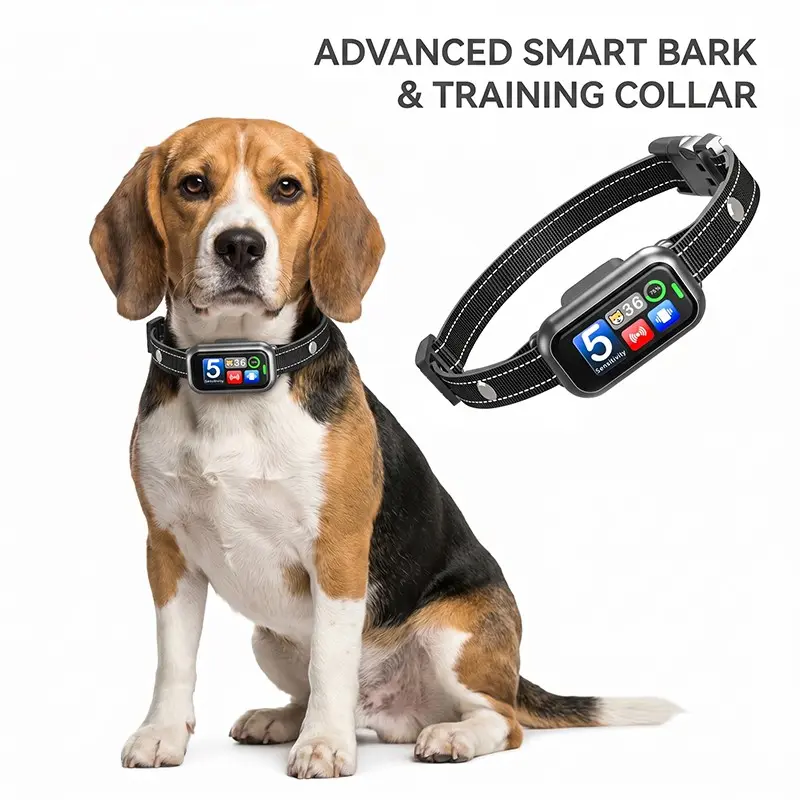 Papani Smart Ai Anti-Bark Collar for Dogs, Training Collars, 5 Training Modes, Waterproof Ip67, Adjustable Sensitivity, Rechargeable