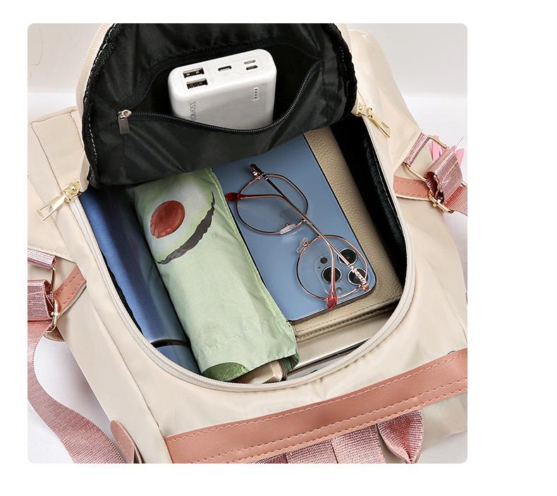 2026 New Korean Style Fashionable Versatile Anti-Theft Student Backpack for Women, Travel Canvas Backpack