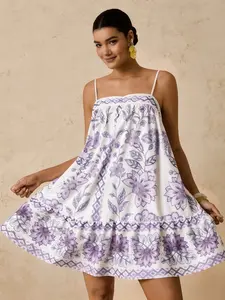 Plus Size Summer Boho Floral Print Thin Strap Dress, Stylish and Comfortable, Perfect for Warm Weather, Ideal for Casual