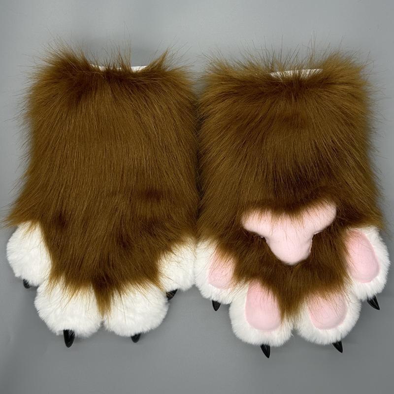 Fursuit paws gloves Furry Claw Gloves Built-in Whistle Decompression Toys Costume Party Accessories for cosplay
