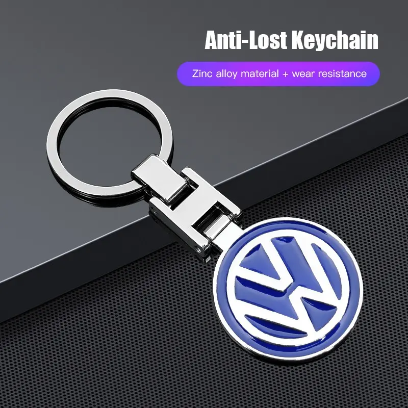 Volkswagen Badge Keychain Pendant Car Keyring Accessories For VW GTI Polo Golf Passat Tiguan Arteon Touareg CC Taigo Caddy Jetta T-ROC Beetle Sharan Touran Scirocco
