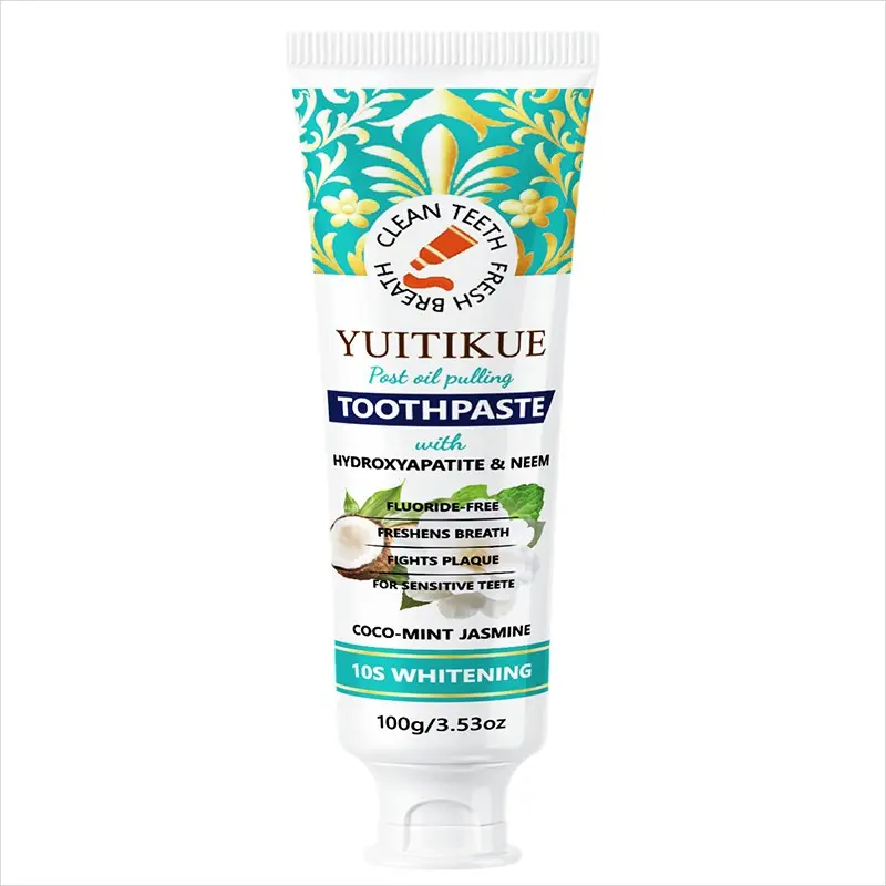 Yuitikue Fluoride-Free Hydroxyapatite Toothpaste 100g, Coconut Mint Jasmine Scent, Whitening Teeth, Removes Plaque, Fresh Breath, Sensitive Teeth Toothpaste