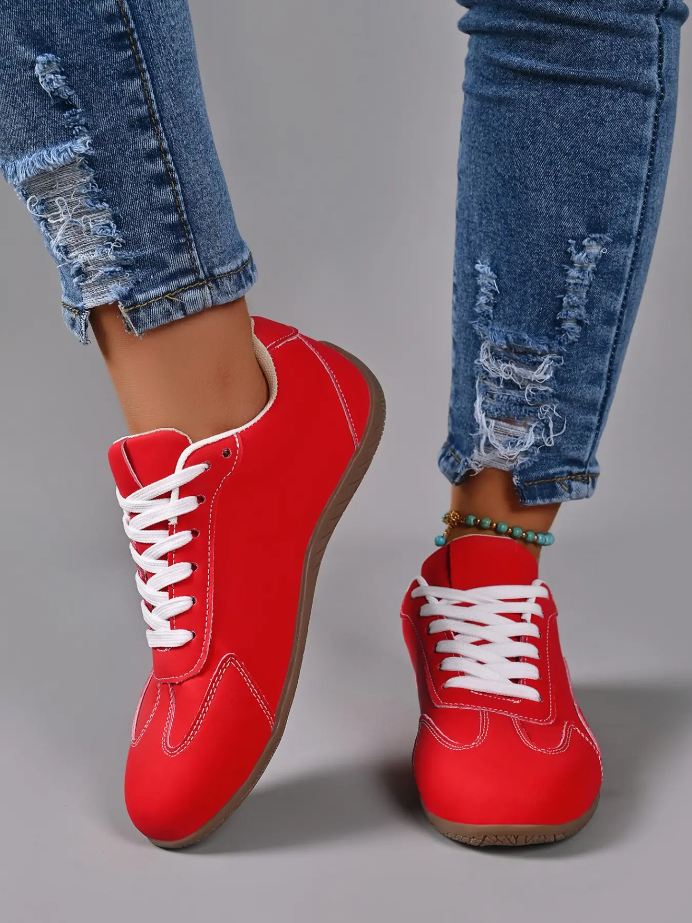 Women's Plus Size Retro Training Shoes, Casual Boardwalk Sneakers, Lightweight Soft Sole Anti-Slip, All-Season Wear, Korean Style