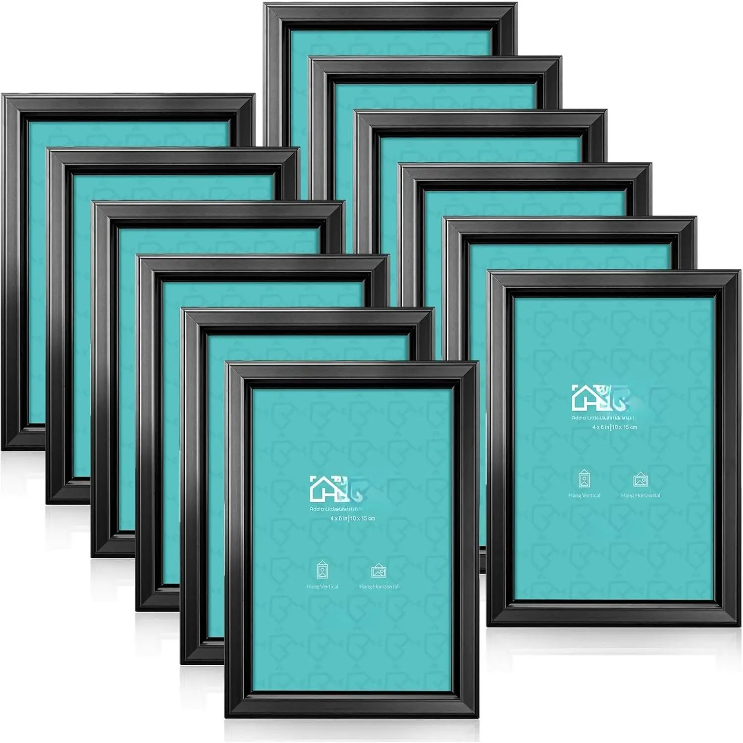 4x6 Picture Frames (12 Pack, Black) Simple Designed Photo Frame with  Glass for Wall Mount & Table Top Display, Set of 12 Classic Collection