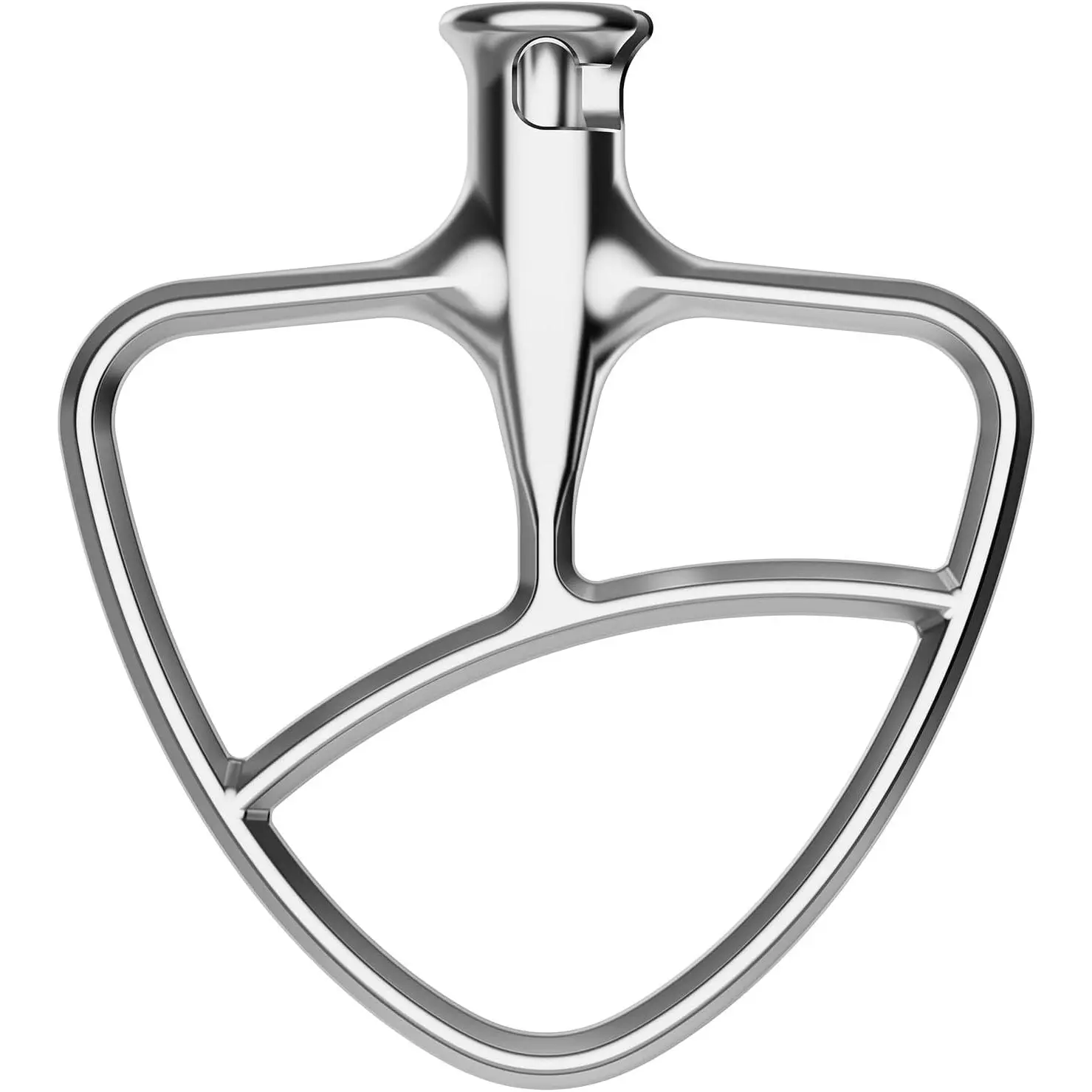 Stainless Steel Flat Beater for KitchenAid Mixer, Paddle Attachment for Tilt-Head Stand Mixer Fits 4.5-5 QT Mixing Bowl, Beater Replacement, Dishwasher Safe