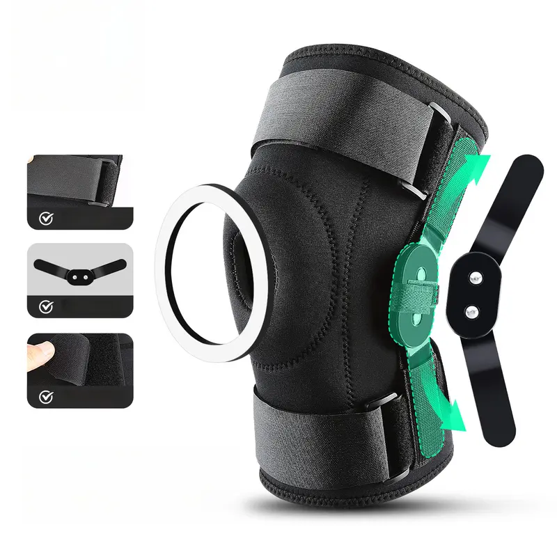 Professional sports knee pads, anti-slip steel plate support, fitness running anti-collision silicone protection, patella compression protective gear