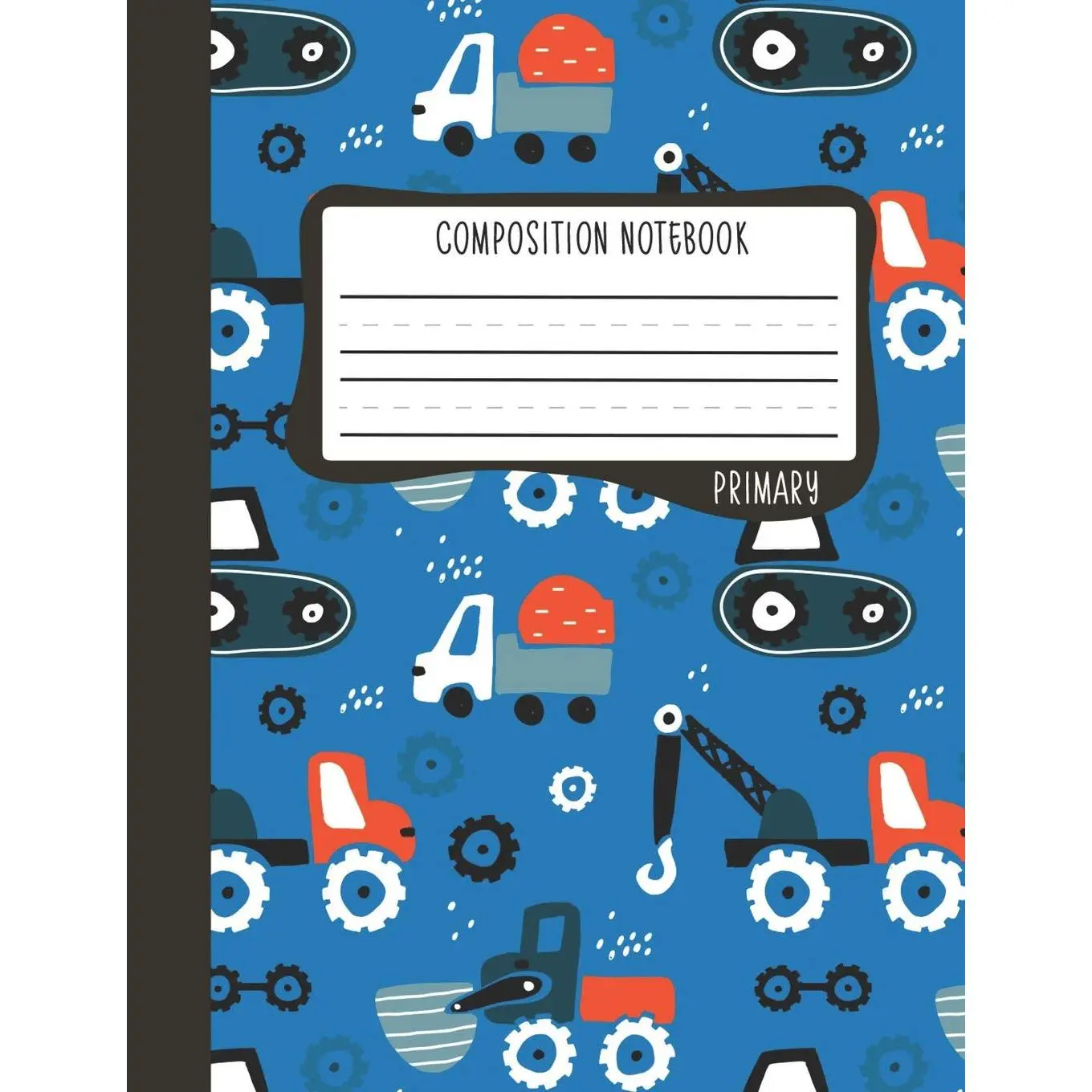 Primary Composition Notebook:  1st & 2nd Grade Primary Journal for Boys & Girls: Cute Construction &  (Draw & Write Grades K-2) 0632 - Paperback