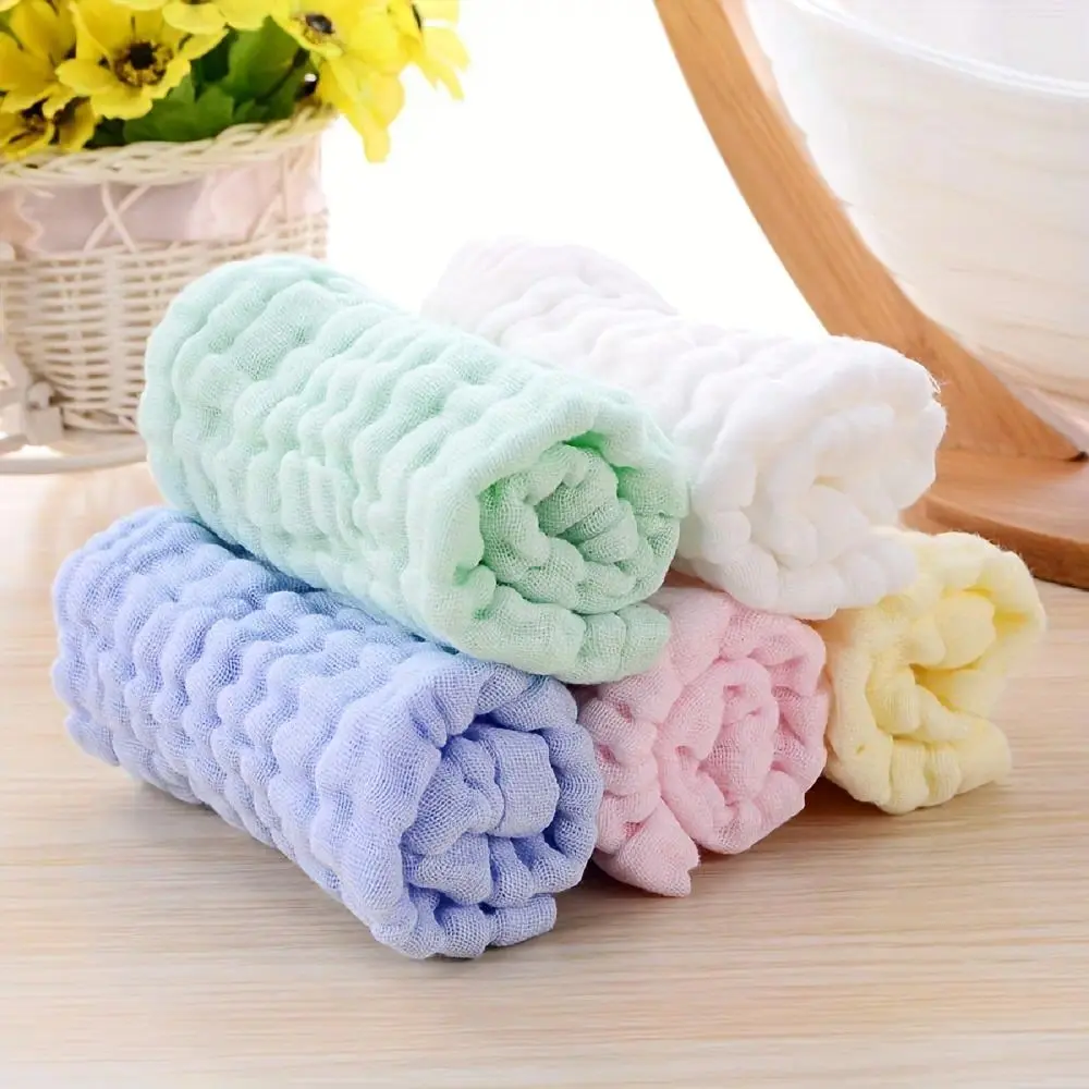 5-Pack Soft Texture Poplin Fabric Face & Head Combo Towels, Quick Absorbent Water Absorbent Towel, Machine Washable, Assorted Colors, One Size Fits Adults for Outdoor Travel & Daily Facial Care