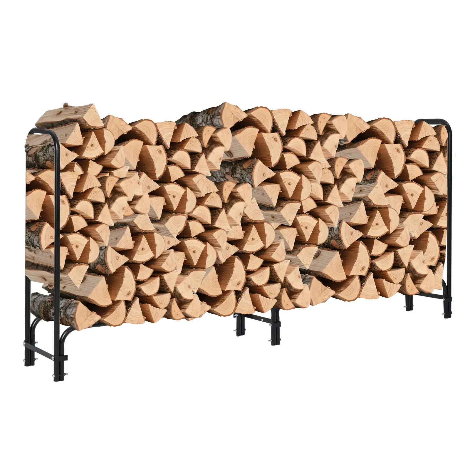 Heavy Duty Firewood Log Rack with Cover – Outdoor Metal Log Holder & Storage Organizer – 440 lbs Capacity – Ideal for Patio, Camping & Fireplace