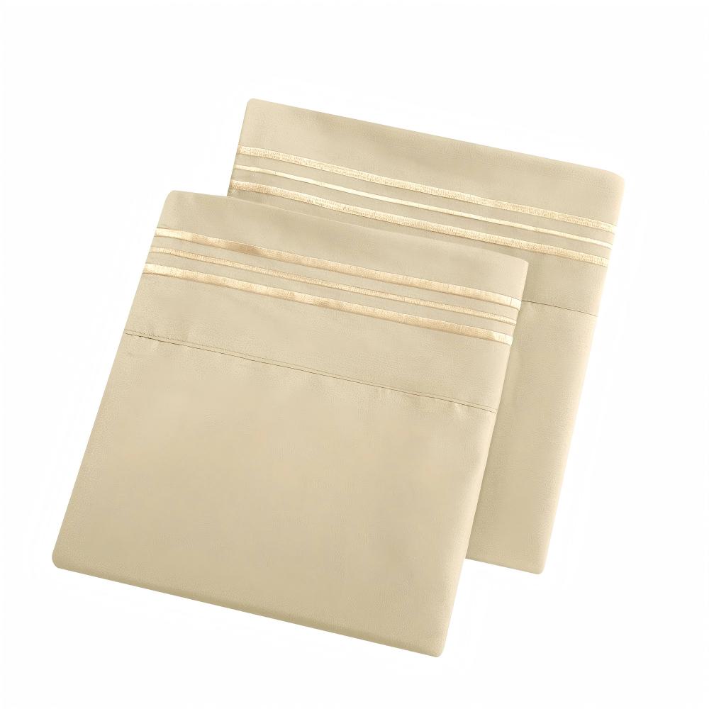 Solid Color Bedding Set, 1 Set Including Flat Sheet & Fitted Sheet & Pillowcase without Core, Soft Comfortable Bedding Set for Bedroom, Guest Room, Hotel, Soft Breathable Sheet