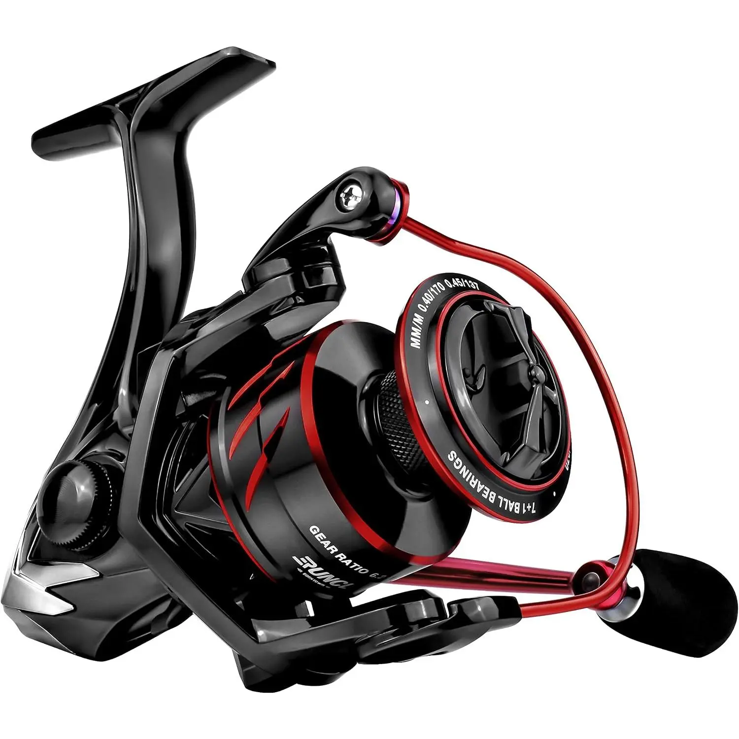 RUNCL Spinning Fishing Reel ANCOHUMA, Powerful 26 LB Max Drag, 7+1 Stainless BB, 6.2:1 CNC Aluminum Alloy Spool, Unique Smooth Colorful Ceramic Line Roller, D.S.S.R Double Shield for Freshwater