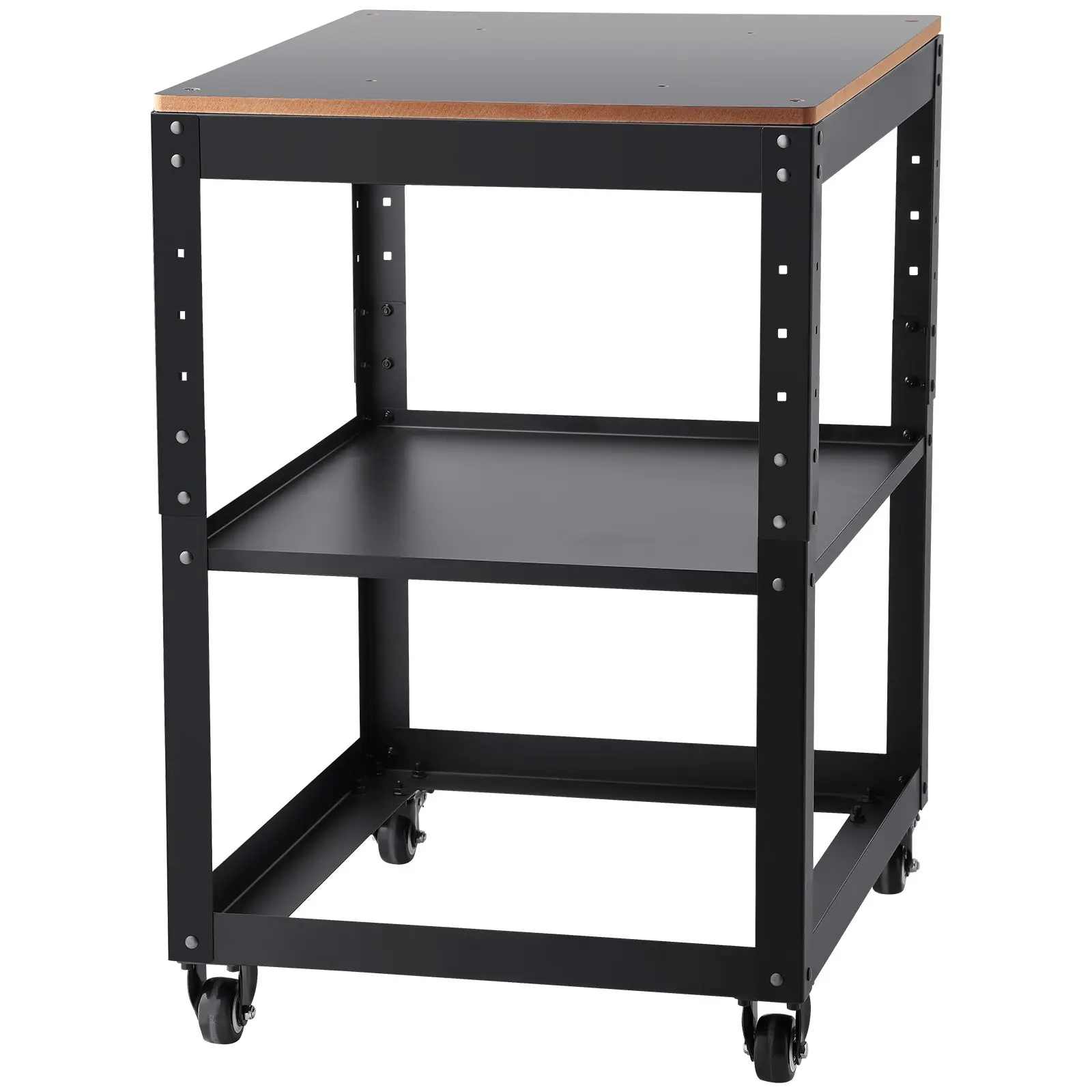 VEVOR Planer Stand, 100 lbs/ 45 kg heavy loads, Three-Gear Height Adjustable Thickness Planer Table, with 4 Stable Casters Storage Space, for most planers, saws, bench-top machines, power tools