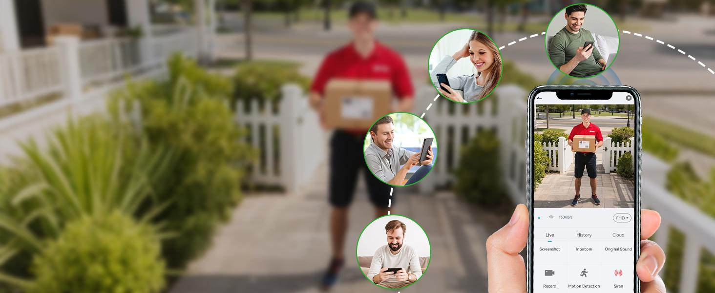 Wireless doorbell camera, 2K full HD full body video, no subscription required, two-way communication, smart home video doorbell with doorbell ringtone, battery powered, motion detection and alarm, compatible with Alexa and Google (2.4G WiFi) Wireless doorbell camera, 2K full HD full body video, no subscription required, two-way communication, smart home video doorbell with doorbell ringtone, battery powered, motion detection and alarm, compatible with Alexa and Google (2.4G WiFi)