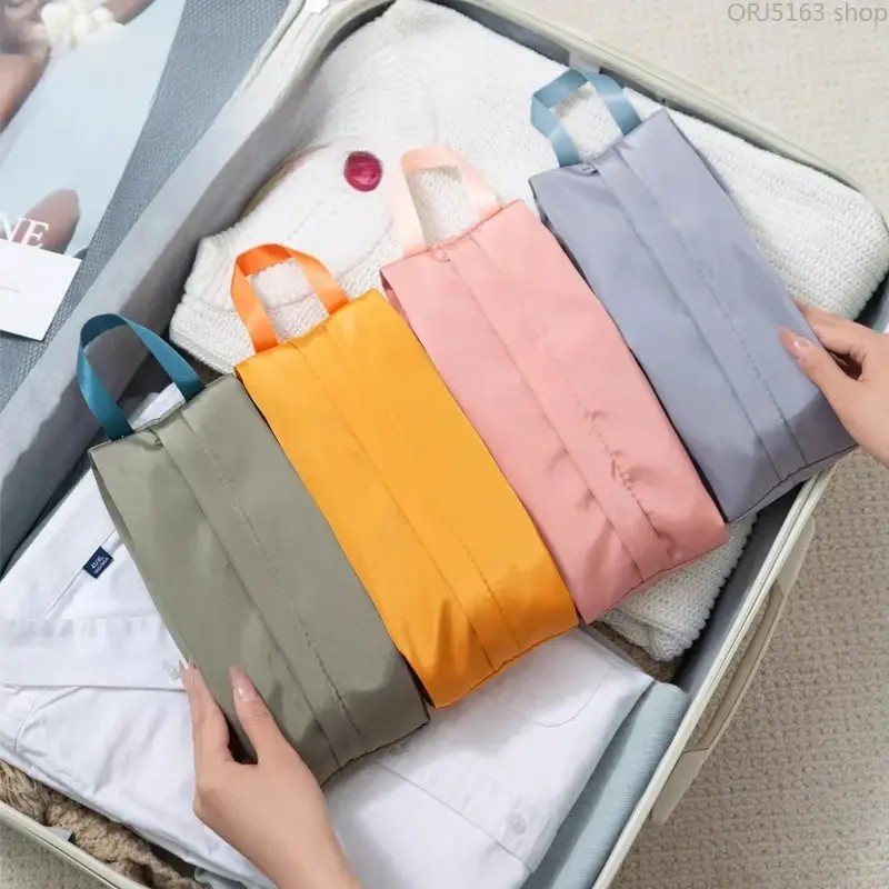 4-Pack Travel Underwear Storage Bags - Handheld Gradient Color Organizer Pouches with Detachable Crossbody Design, Independent Classified Storage, Fit Into Luggage, Ideal Travel Must Haves for Socks, Lingerie, Outdoor Camping
