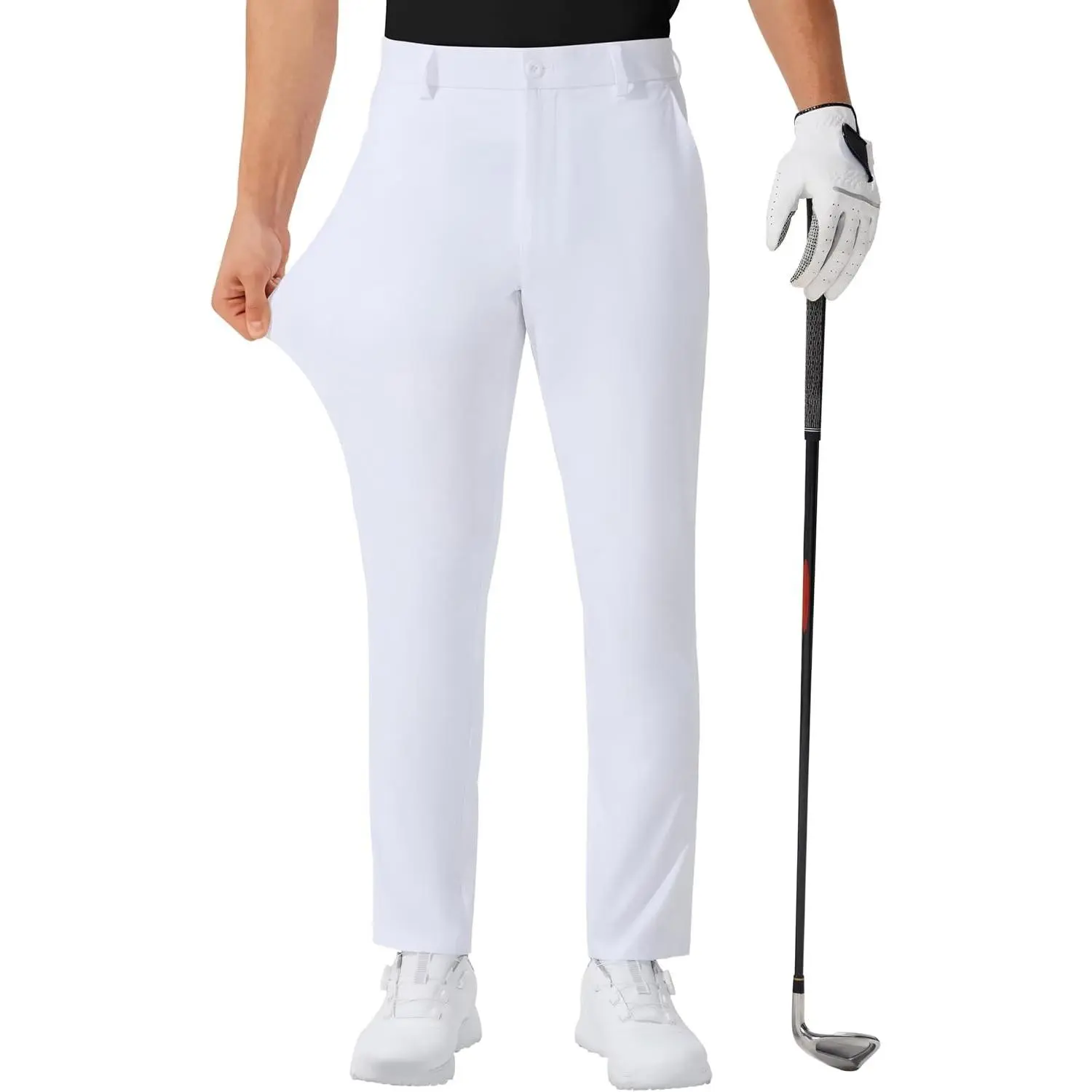 Men's Golf Pants 30"/32"/34" Inseam Lightweight Stretch Work Dress Pants
