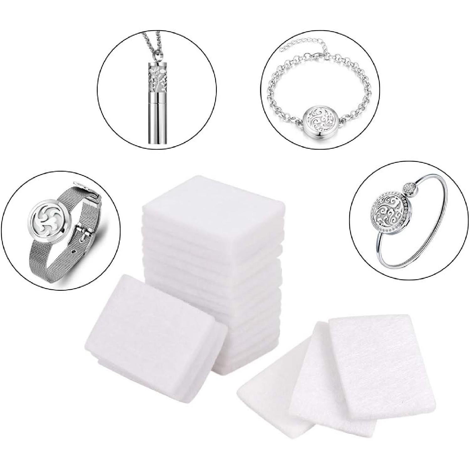 50-Pack Unscented Aroma Pads – Microfiber Refill Pads for Plug-in Diffusers, Scent Balls & Home Aromatherapy, 1.1x0.8"